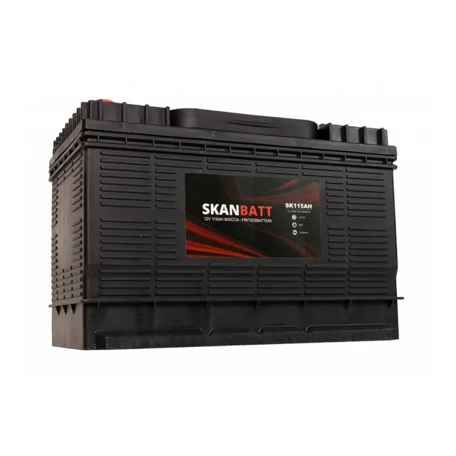 SKANBATT Fritidsbatteri 12V 115AH 800cca (330x172x222/242mm) +midtstilt 