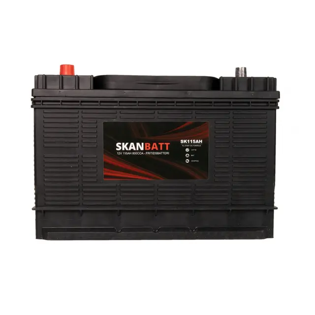 SKANBATT Fritidsbatteri 12V 115AH 800cca (330x172x222/242mm) +midtstilt 