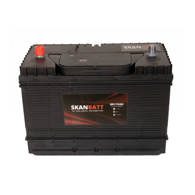 SKANBATT Fritidsbatteri 12V 115AH 800cca (330x172x222/242mm) +midtstilt 