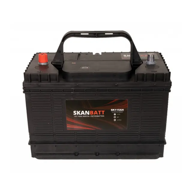 SKANBATT Fritidsbatteri 12V 115AH 800cca (330x172x222/242mm) +midtstilt 
