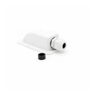 Kabelgjennomføring  enk. utenplåliggende hvit - 4-12mm - 	130x45x40mm
