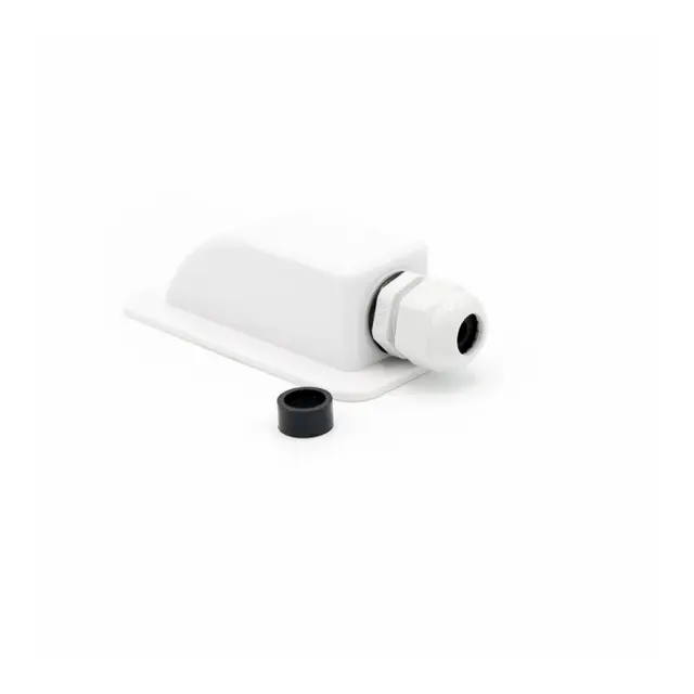 Kabelgjennomføring  enk. utenplåliggende hvit - 4-12mm - 	130x45x40mm 