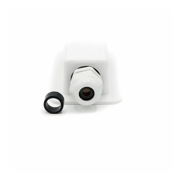 Kabelgjennomføring  enk. utenplåliggende hvit - 4-12mm - 	130x45x40mm 