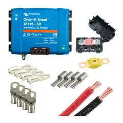 VICTRON Ladepakke B&#229;t m/ 30A Dc-dc lader med fortinnet kabler
