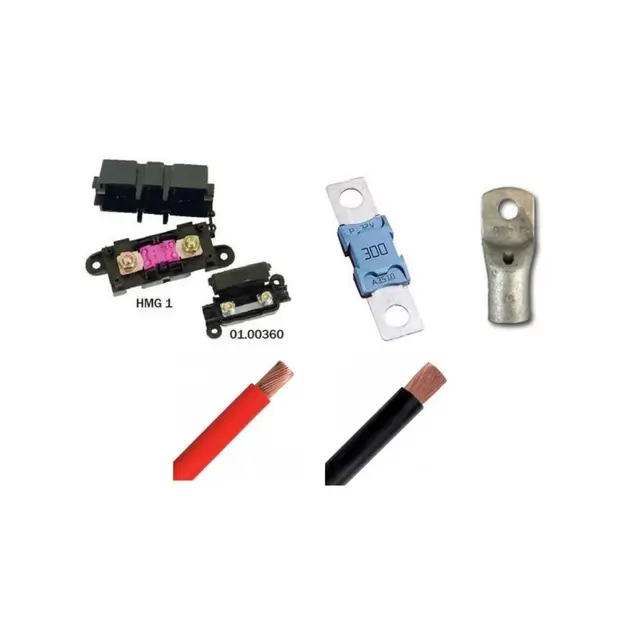 SKANBATT Inverter Kabelpakke 3000w 2m 95mm2 kabel 