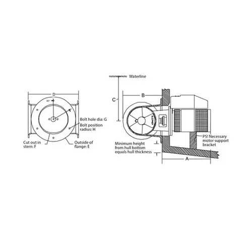SLEIPNER Tunnel Hekkthruster For SE80 og SE100 