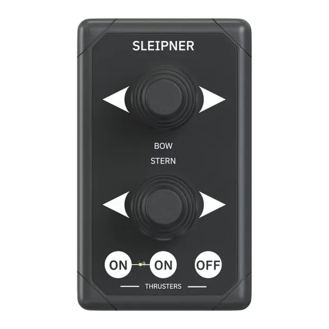 SLEIPNER Kontrollpanel - dobbel Joystick 12/24V - Firkantet - Sprutsikker - sort 
