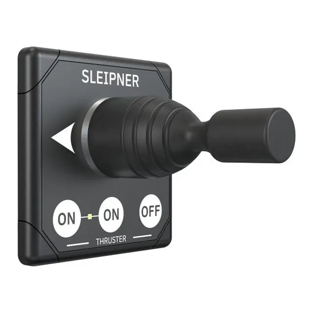 SLEIPNER Kontrollpanel - Joystick 12/24V - Firkantet - Sprutsikker - sort 