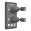 SLEIPNER Kontrollpanel - dobbel Joystick 12/24V - Firkantet - Sprutsikker - gr&#229;