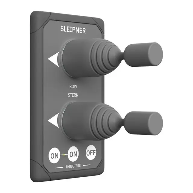 SLEIPNER Kontrollpanel - dobbel Joystick 12/24V - Firkantet - Sprutsikker - grå 