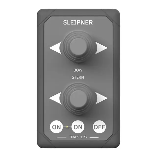 SLEIPNER Kontrollpanel - dobbel Joystick 12/24V - Firkantet - Sprutsikker - grå 