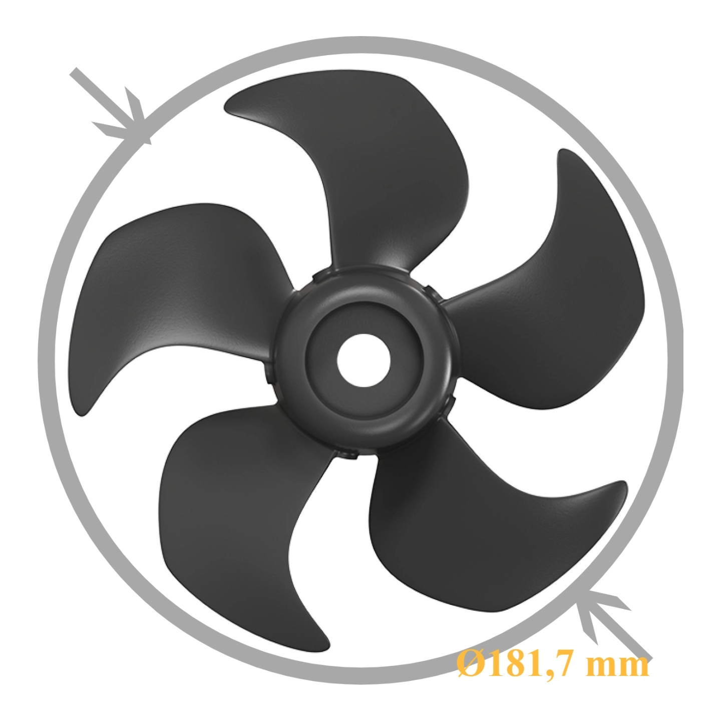 SLEIPNER Propell, Q-Prop for SE80/100 Kompositt, 5-bl, Twin (for ståltunell)