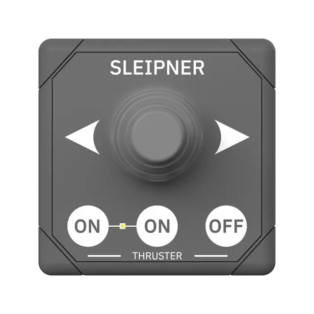 SLEIPNER Kontrollpanel - Joystick 12/24V - Firkantet - Sprutsikker - grå 