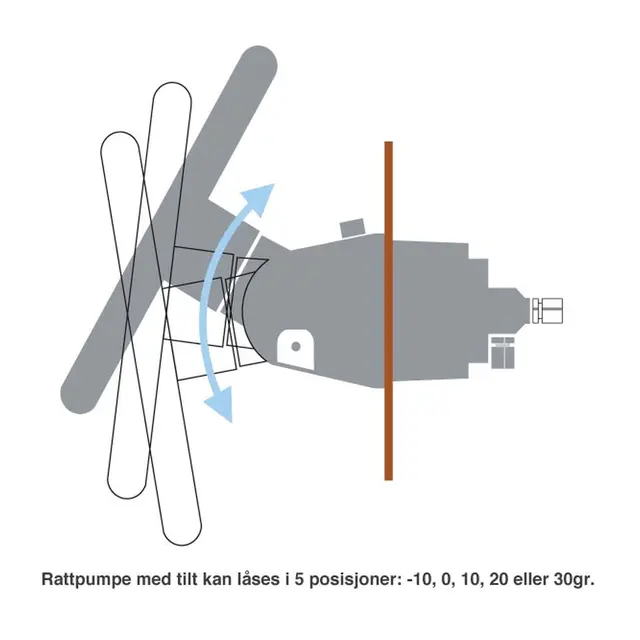 SLEIPNER Rattpumpe, 43 cm³ Utenpåliggende m/tilt 