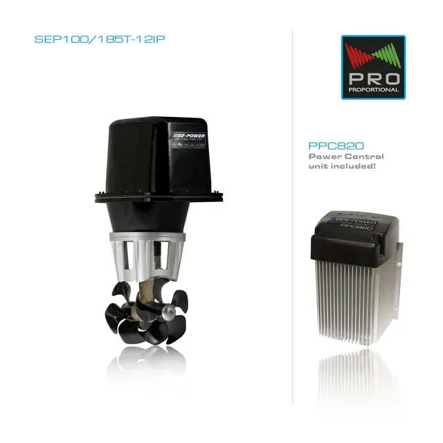 SLEIPNER Baugpropell SEP100IP - 12V Effektregulering, IP gnist- og vanntett 
