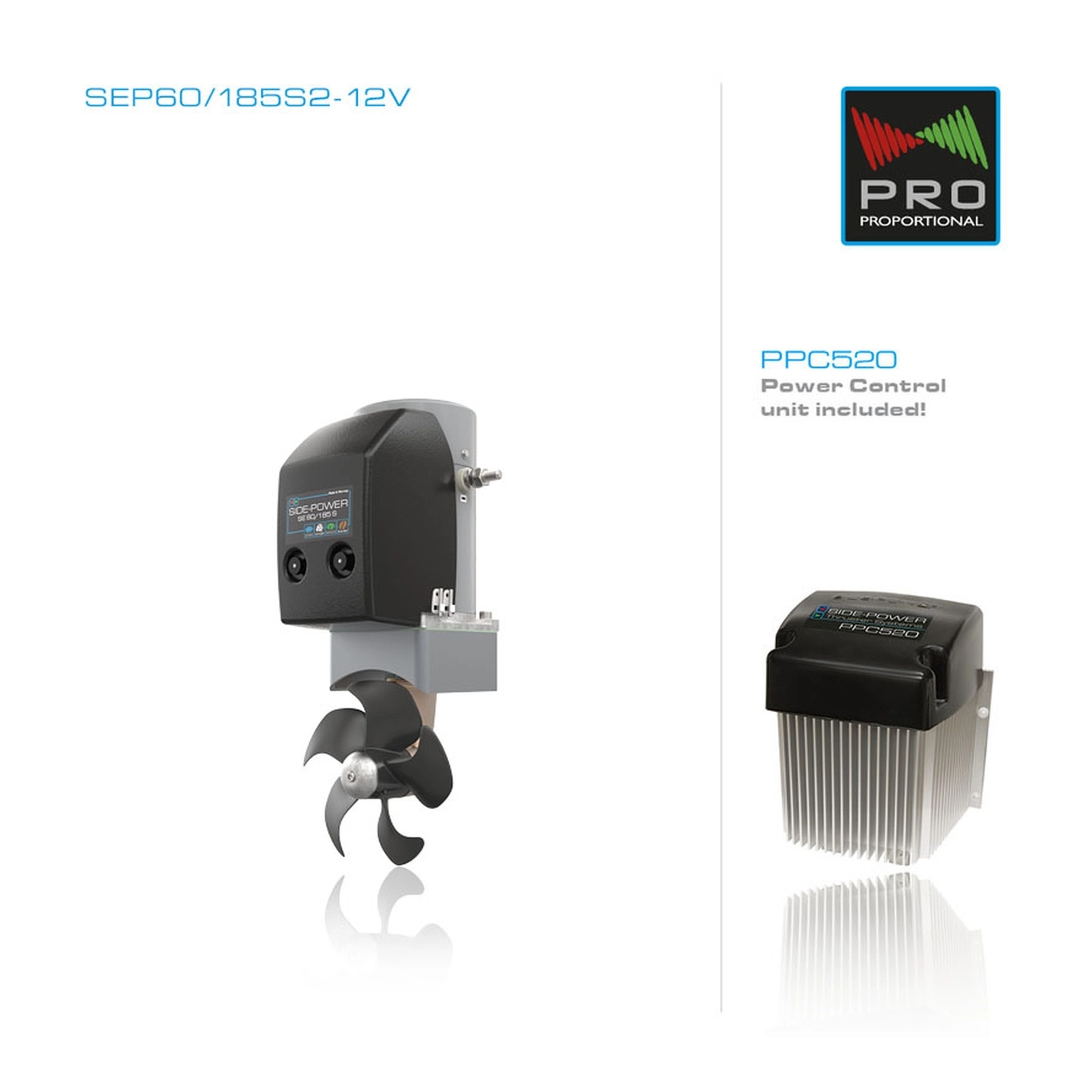 SLEIPNER SEP60 PRO Baugpropell og hekktruster, 12V