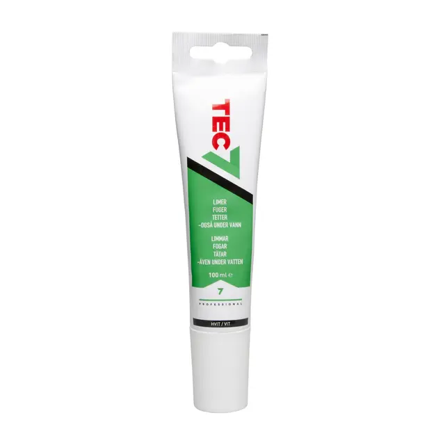 TEC7 Fugelim, hvit - 100 ml m/UV- filter 