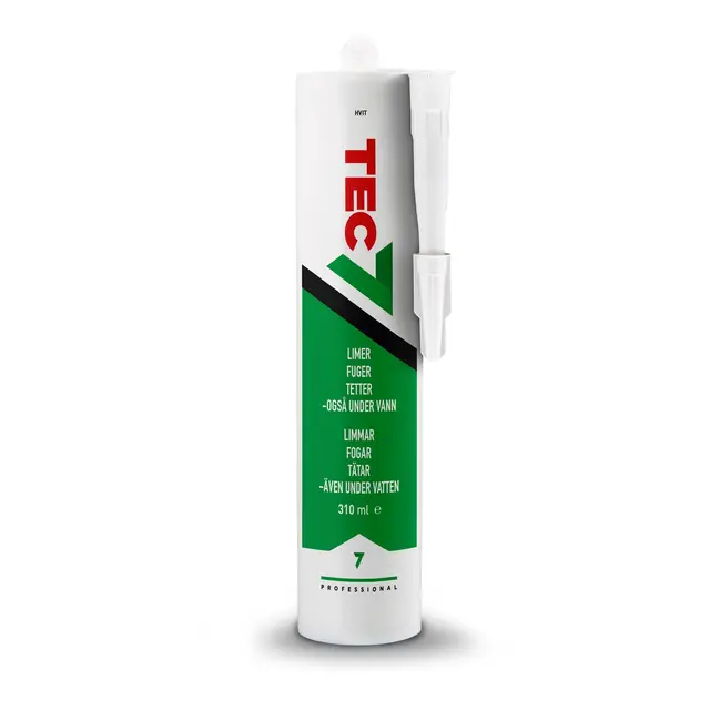 TEC7 Fugelim, hvit - 310 ml m/UV- filter 