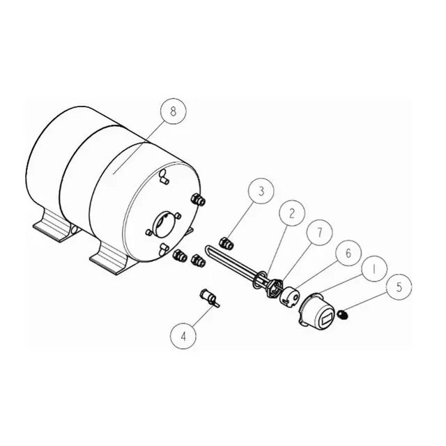 JOHNSON PUMP Varmeelement 500W - AquaH Varmeelement for bereder 500W 