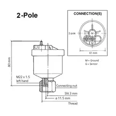 VDO Generator turtall M22x1.5 2 polet
