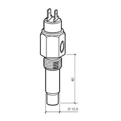 VDO Temp.giver 120&#176;C  M14x1.5 m/alarm 96&#176;
