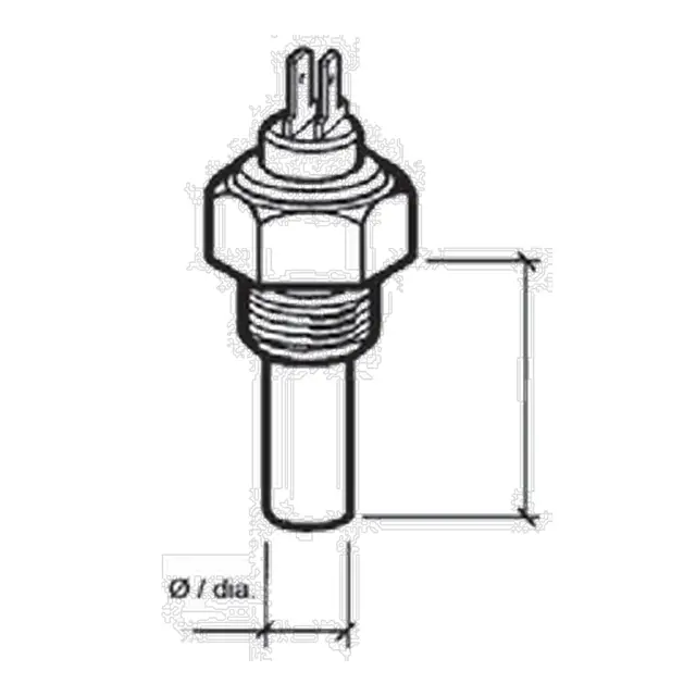 VDO Temp.giver  120°C M18x1.5 2 polet 