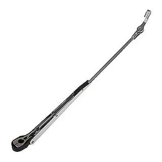 ROCA Viskerarm for W12, vridbar ende 475 - 610mm, elektropolert rustfritt 