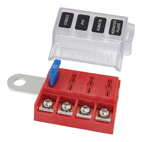 BLUE SEA SYSTEMS Batteriterminal For 4 sikringer