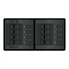 BLUE SEA Automatsikringspanel, 8 kurser 12V - Horisontal