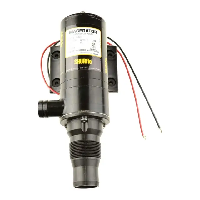 SHURFLO Septikpumpe 12V 49 ltr Kvernpumpe - selvsugende - 1,2m løft 