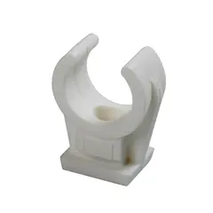 Festeklips enkel &#216;8 mm Hvit
