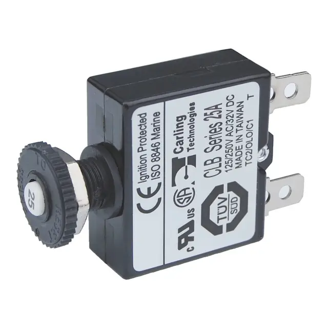BLUE SEA SYSTEMS Automatsikring 25A Trykkbryter (7058) 