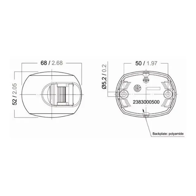 AQUA SIGNAL 34 Akterlanterne 12/24 sort Sort, LED, 12/24V 