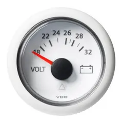 VDO Voltmeter 18-32V (24V) ViewLine - &#216;52mm - hvit