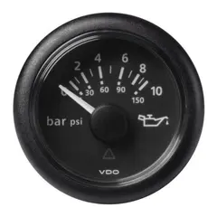 VDO Oljetrykkinstrument 0-10 Bar ViewLine - &#216;52mm - sort