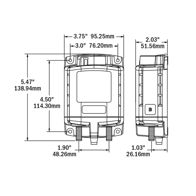 BLUE SEA SYSTEM Fjernstyrt Batteribryter 12 volt med manuell bryter (gul) 