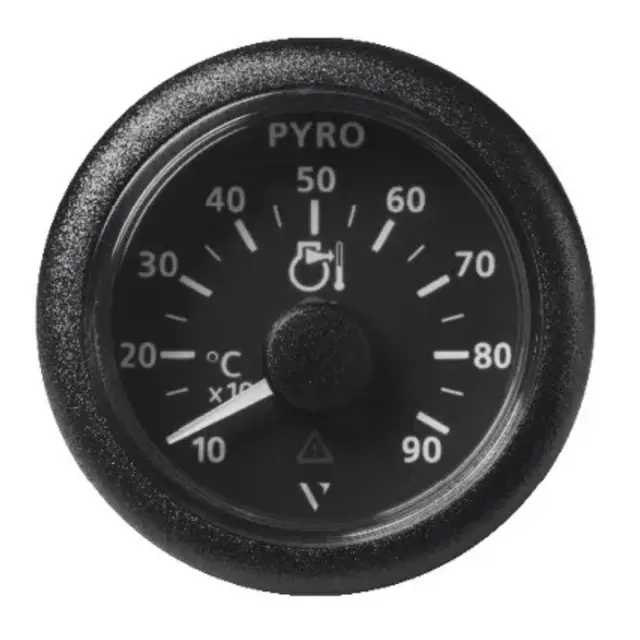 VDO Pyrometer 900°c 52mm 12/24v Sort ViewLine 