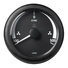 VDO ViewLine Synkronisator, Sort Ø85mm -500rpm / +500rpm