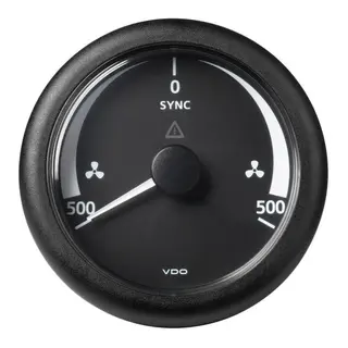 VDO ViewLine Synkronisator, Sort Ø85mm -500rpm / +500rpm