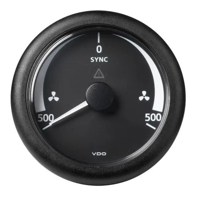 VDO ViewLine Synkronisator, Sort Ø85mm -500rpm / +500rpm 