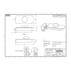 Dørlås , lås for akterport Syrefast - 122x 51 mm - fjærbelastet 