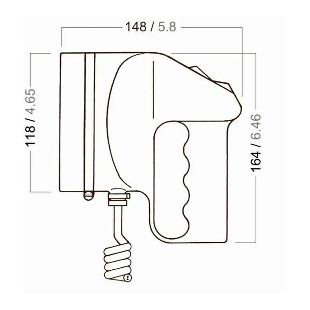 AQUA SIGNAL Søkelys Bremen 12V/50W sort Vanntett: IP68 