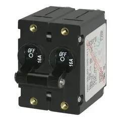 BLUE SEA SYSTEMS Automatsikring 16A A-serien - 2 polet -&#160;12/24VDC/230VAC