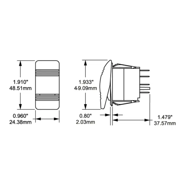 BLUE SEA SYSTEMS Bryter av-(på) 8288 - sort 