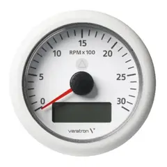 VDO View Line Turteller 85mm - Hvit Med digital LCD 3000rpm