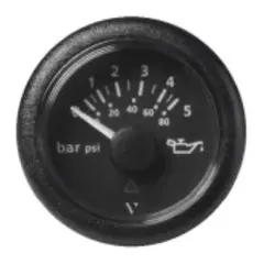 VDO Oljetrykkinstrument 5 bar - 52mm Sort - ViewLine