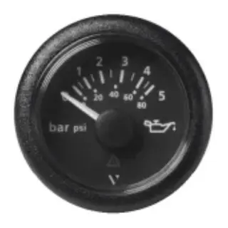 VDO Oljetrykkinstrument 5 bar - 52mm Sort - ViewLine