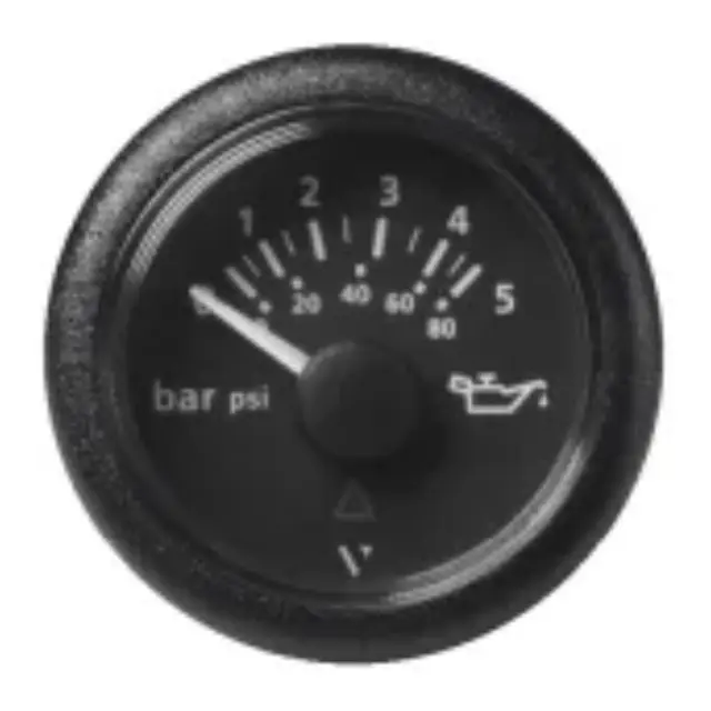 VDO Oljetrykkinstrument 5 bar - 52mm Sort - ViewLine 