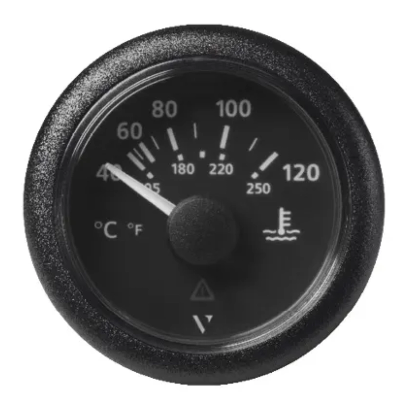 VDO Vanntemperaturmåler 52mm ViewLine Sort - Opp til 120°C - 287,4-22,7 Ohm