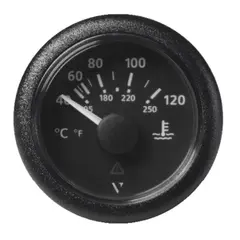VDO Vanntemperaturm&#229;ler 52mm ViewLine Sort - Opp til 120&#176;C - 287,4-22,7 Ohm